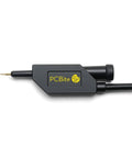 Close-up of a black probe from the Hands Free Probing Kit With Four SQ10 Probes And Test Wires For Your Electronics Workbench Color Coded Holders