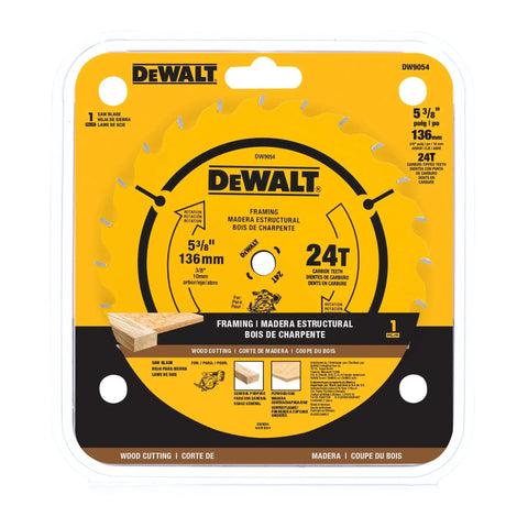 Heavy Duty Cordless Ready Circular Saw Blade Features An Ultra Thin Kerf Profile Plus Twenty Four Razor Sharp Carbide Teeth in packaging.
