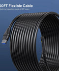 50 Foot Sewer Inspection Camera With Dual Lens Endoscope And Lights 1080P 5 Inch IPS Screen Split Screen View IP67 Waterproof 7.9mm