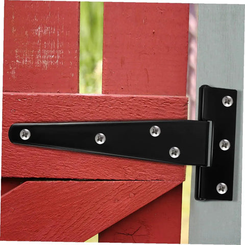 8 Pack 5 Inch Black Painted Galvanized T Shaped Weld On Hinges For Interior Doors Barn Doors And Screen Replacement Hardware