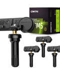 Ford Lincoln Mercury TPMS Sensor Replacement Set Of 4, 315MHz Tire Pressure Monitoring System Sensors, Plug And Play Drop-In OE Replacements For Easy Install, Pre-Programmed For Accurate Tire Pressure Readings, shown with box