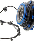 Front Wheel Bearing And Hub Assembly For 2005 To 2010 Ford F250 F350 Super Duty Four Wheel Drive Single Rear, precision design, black finish.