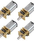4-pack Tiny All-Metal 12V 30RPM Gear Motor with Gearbox for RC Toys and Smart Cars, N20 Reduction, Mini Micro Gearhead