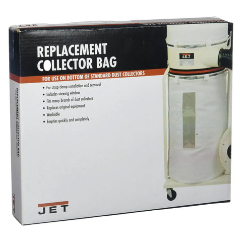Packaging for 20-Inch Replacement Collection Bag For DC Series Dust Collectors With Viewing Window, Washable, Heavy-Duty Build