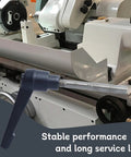 Heavy Duty Clamping Lever Handles With Quick Release Push Button Locking, 304 Stainless Steel M6 X 45mm Stud, Black Non Slip Grip, Rock Solid Hold For Serious Workbenches And Weekend Warrior Builds, 6 Pack shown in a workshop with a machine.