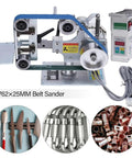 Heavy Duty 550W Belt Sander Polisher With Brushless Motor, 762x25MM, ideal for precision grinding and material removal.