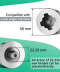 Grinder Lock Adapter For 5/8-11 Thread Fits XLOCK Angle Grinders With Cutting Blades And Diamond Core Drill Bits, Stainless Steel Body