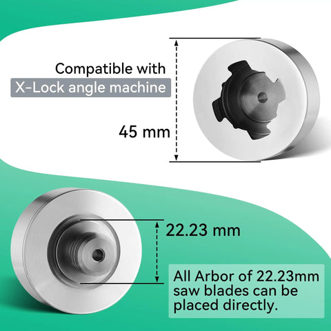 Grinder Lock Adapter For 5/8-11 Thread Fits XLOCK Angle Grinders With Cutting Blades And Diamond Core Drill Bits, Stainless Steel Body