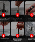 KUNGJUER M8x1.25 helicoil thread repair insert kit with HSS drill bits and carry case.