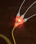 Heavy Duty Outdoor Extension Cord With Multiple Outlets, 12 Gauge 3 Prong SJTW, UL Listed Power Cable glowing connector
