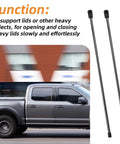 Top Shelf Tonneau Cover Lift Strut Replacement 2 Pack For Bakflip Hard Tri Fold Truck Bed Covers, black steel rods.