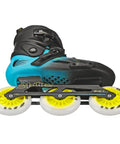 Elite Alpha 110mm 3 Wheel Inline Skates For Recreational Fitness with aluminum frame and racing wheels, side view