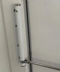 Automatic Door Closer For Lightweight Doors Under 100 Lbs With 150 Degree Spring Hinges, Adjustable Catch Speed, installed on door