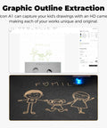 Creality Falcon A1 laser engraver: software UI screenshot and close-up of a family engraving on wood.