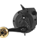 Tanacom 800 Power Assist Electric Reel With Lightweight Aluminum Body, Automatic Tournament Drag, Black Finish, Side View