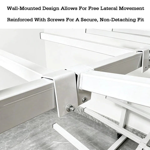 Close-up of Heavy Duty Lean Pipe Material Cart Hella Tough Frame With Iron Wire Hanging Rack For Coil Storage's wall-mounted design.