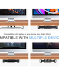 Hella Sturdy Under Desk Laptop Mount With Heavy Duty Metal Frame And Grippy Silicone Pad That Sucks Up Desktop Junk And Keeps Your Tech Locked Down For A Clean Workstation Setup In Silver showing compatibility with multiple devices.