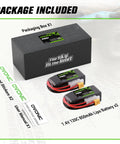Package with 2S 850mAh 7.4V LiPo Battery 120C With XT30 Plug For RC Car Truck Boat Drone Plane Quadcopter Helicopter FPV Racing Hobby Models Dual Pack