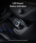USB C Car Charger With 40W Dual Ports Fast Charge PowerIQ 3.0 Type C Power Delivery installed in car dashboard