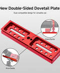 Red Go To Dual Sided Dovetail Mount Plate 185mm for SV555 APO, compatible with Vixen Synta and Arca Swiss mounts.