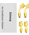 R410A Adapter Five Sixteenth Inch SAE Female To Quarter Inch SAE Male Flare For Air Conditioners HVAC Two Pack Box and Adapters