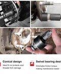 Wheel Stud Installer Tool Pro Grade Replacement for Cars SUVs Light Duty Trucks and RVs Quick Safe Stud Insertion shown in use
