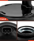 Set Of Two Rear ABS Wheel Speed Sensors For Toyota Camry Highlander Avalon Solara And Lexus ES showing detailed connector and black finish.