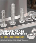 Ultimate 180-Piece Stainless Steel Bolt and Screw Combo Kit with screws, washers, nuts shown on a table