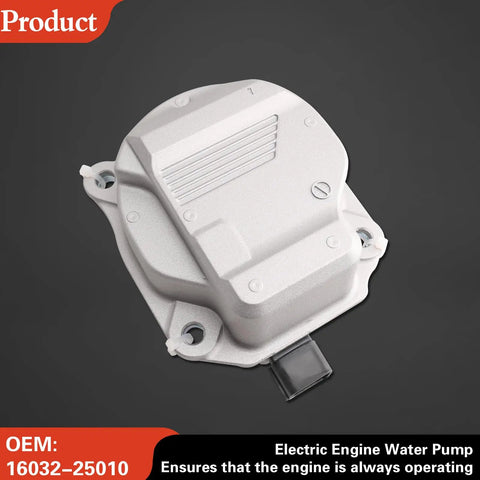 Hella Reliable Electric Coolant Water Pump Swap Compatible With Toyota Camry And Avalon 2018 Through 2021 2.5 Liter Engine Cooling Assembly displayed on a black background.