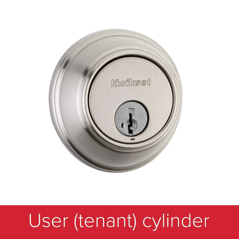 Key Control Deadbolt Lock With SmartKey Security And Microban Protection For Exterior Front Entry, Satin Nickel Finish