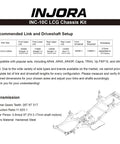 Diagram showing Low Center Gravity Carbon Fiber Chassis Kit With Center Transmission For 1 To 10 RC Crawlers Upgrade, compatible with AR44.