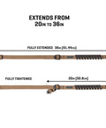 Baktrak Traction Web Rifle Sling 36 Inch With 500Lb Swivels Slim Non Slip Pad Tan Black adjustable length view