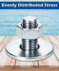 Bulk 400 Piece Flat Washers Set Zinc Plated Carbon Steel 10 Mm ID X 21 Mm OD X 1.2 Mm Thick Heavy Duty Fender Washers