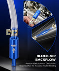 One Pair Brake Bleeder Hose Kit For Bleeding Brakes Solo With 9 Piece One Way Check Valve Set Flexible PU Tubing With Steel Clamps