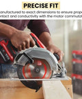 Heavy Duty Carbon Brushes For Power Tool Motor Repair Replacement Set Compatible With Standard Circular Saw Models in use.