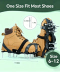 Flexible Lawn Aerator Shoes With Adjustable Straps And Durable Spikes For Easy Garden Aeration, shown on brown boots