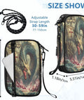 Family Passport Wallet With Five Passport Slots And Card Slots, RFID Blocking Lining For Personal Data Security, dragon print design.