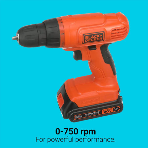 20V Cordless Drill Driver Kit With 100 Piece Bit And Socket Set 24 Position Clutch Soft Grip Handle Battery And Charger Included