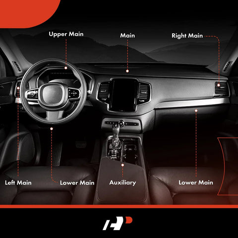 A-Premium HVAC blend door actuator for Ford Mustang 2005–2009; interior dashboard view.