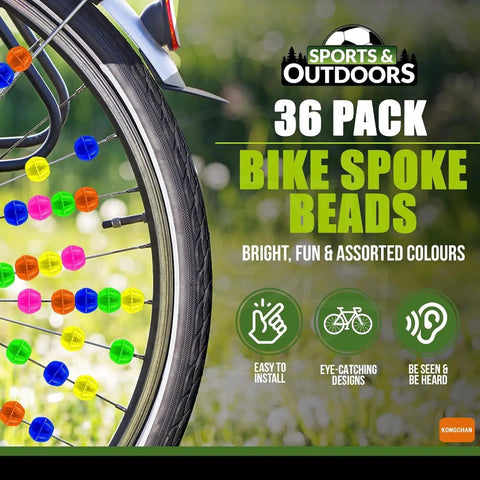 Colorful 36 Piece Clip On Bike Spoke Beads For Kids Wheel Decorations Multicolor Spokey Dokeys Easy Attach For Boys And Girls