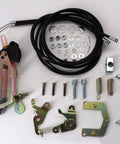 Twin Cable Throttle Linkage Kit For Side Draft DCOE 40mm 45mm Carburetors Mounting Hardware Upgrade To Boost Throttle Response And Keep Your Engine Running Smooth As Butter And Stable, black cables and metal brackets