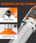 VEVOR hydraulic gear puller with orange body and chrome threaded screw, 12-inch jaw, case included