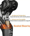 Close-up of Bike Suspension Seatpost Adjustable Shock Absorber with sealed bearing and durability features