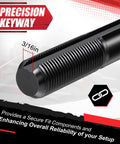 Two Long Threaded Jackshafts for Go Kart and Mini Bike Builds showing 3/16 inch keyway detail and threading close-up