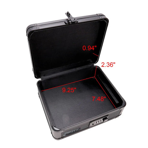 Open Locking Cash Box With Removable Tray And Under Tray Storage For Tickets And Receipts, Combination Lock, Tactical Black