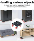 Heavy Duty 3000 Lb Furniture Dolly With Five Wheel Design 360 Degree Swivel Casters And Handle For Moving Pianos Sofas Cabinets