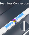 56 Inch TV Cord Hider Wall Cable Covers For 2 To 4 Wires Easy No Tool Peel And Stick Self Adhesive Paintable White Cable Management Raceway For Cords On Wall, seamless joint view
