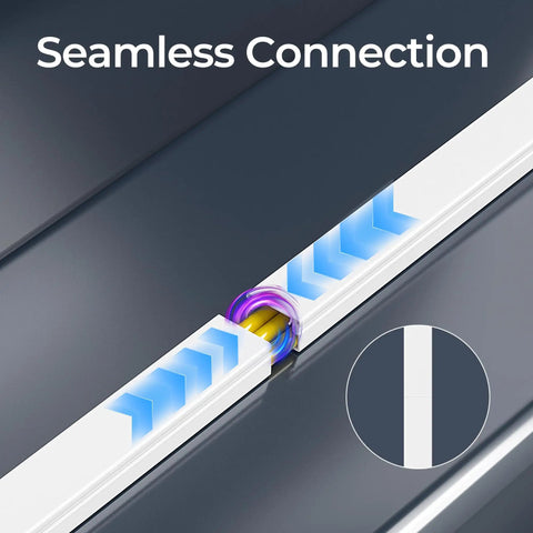 56 Inch TV Cord Hider Wall Cable Covers For 2 To 4 Wires Easy No Tool Peel And Stick Self Adhesive Paintable White Cable Management Raceway For Cords On Wall, seamless joint view