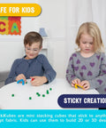 125 Pack Mini Sticky Stacking Cubes Four Color Set For STEM Hands On Building And Creative 3D Art Projects Kid Friendly Classroom And Home Decor Toy Blocks For Learning Fun. Kids building 1cm polymer cubes