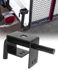 Badass Metal Trailer Gate Spring Lock For Carry On Utility Trailers Featuring Quick Snap Install And Hella Secure Grip Latch Mechanism Designed For Heavy Everyday Workloads with metal latch in close-up.